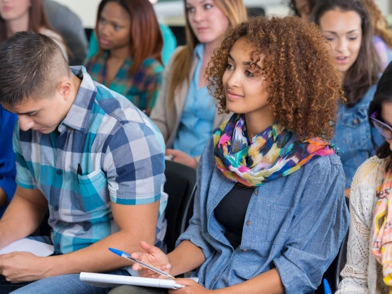 Students in a class.