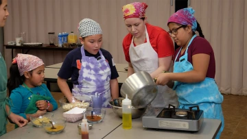 Youth learn cooking skills at the Tucson Village Farm's culinary Kitchen